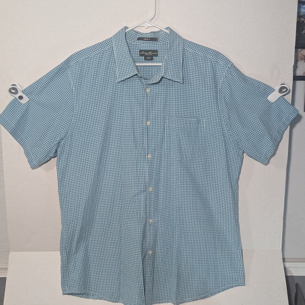 Eddie Bauer Blue Casual Button Down Shirt